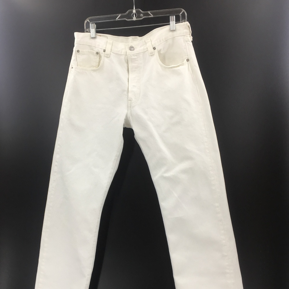 LEVI'S 501 Super White Jeans. Loose straight fit